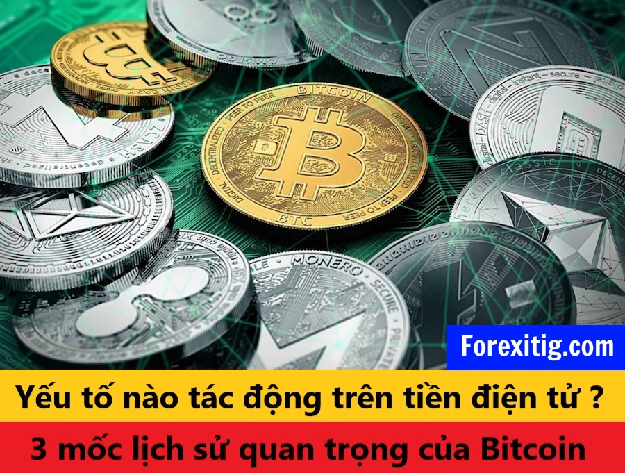 Yếu tố nào tác động trên tiền điện tử- 3 mốc lịch sử quan trọng của Bitcoin